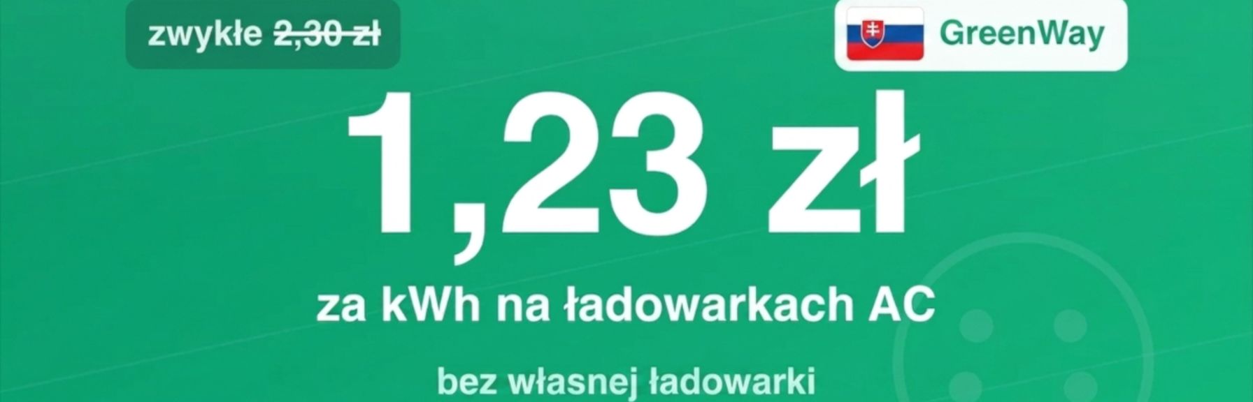 Najtańsze ładowanie AC bez własnej ładowarki - GreenWay 1,23 zł/kWh