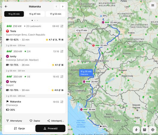 Jak zaplanować trasę samochodem elektrycznym? Poradnik ABRP