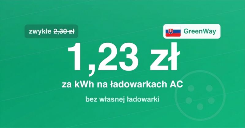 Najtańsze ładowanie AC bez własnej ładowarki - GreenWay 1,23 zł/kWh